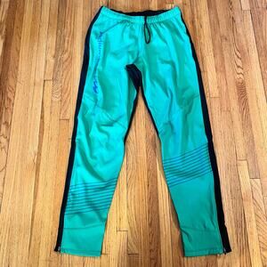 Podium Wear Pants Womens Large Track Green  Performance Ankle Zip